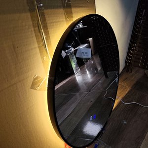 Espejo Redondo con Luz LED y Desempañador, Marco Metálico, 60cm - imagen 5