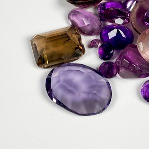 Lote de Piedras Amatistas y Cuarzo Ahumado Talla Mixta - imagen 3