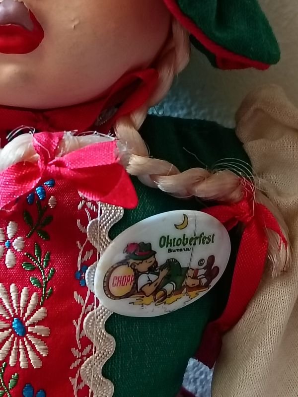 Par de Muñecas Alemanas/Bávaras Vintage de Mediados del Siglo XX - imagen 5