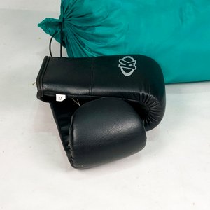 Par de Guantes de Boxeo Negros Talle M y Sobre para Dormir Celeste - imagen 3