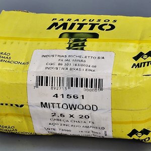 Lote siguiente: Caja de 500 Tornillos Mitto 2,5mm x 20mm Cabeza Chata