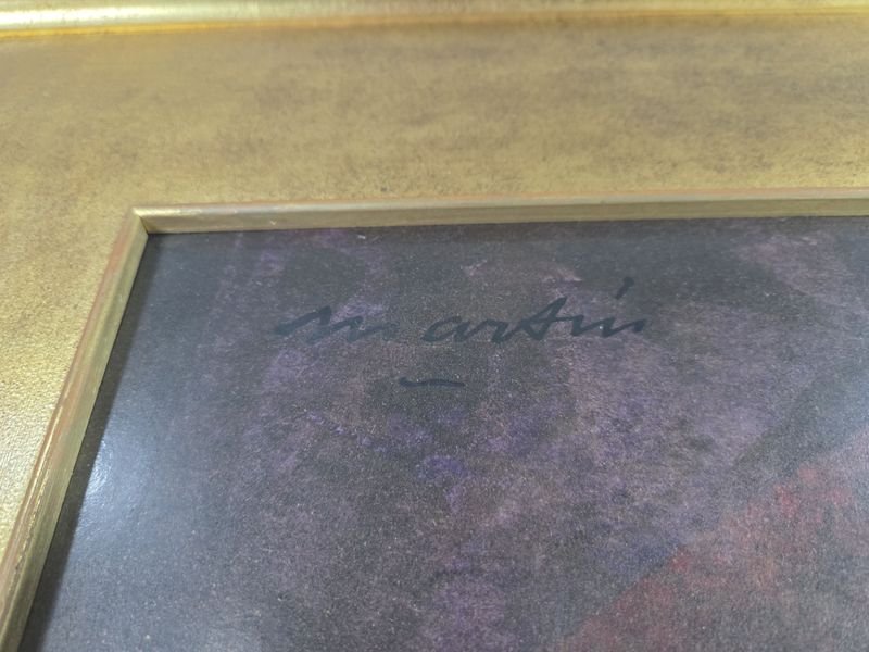 Excepcional óleo del artista Vicente Martín enmarcado en impecable estado y con iluminación - imagen 4