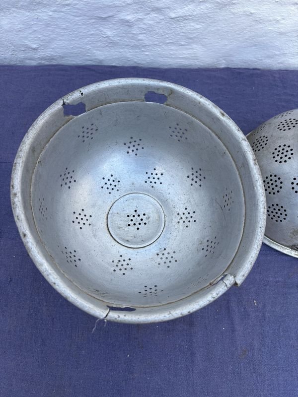 Set de 2 coladores de cocina antiguos - imagen 4