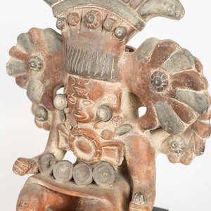 Escultura Sapoteca Dios de la Renovación - Terracota - imagen 2