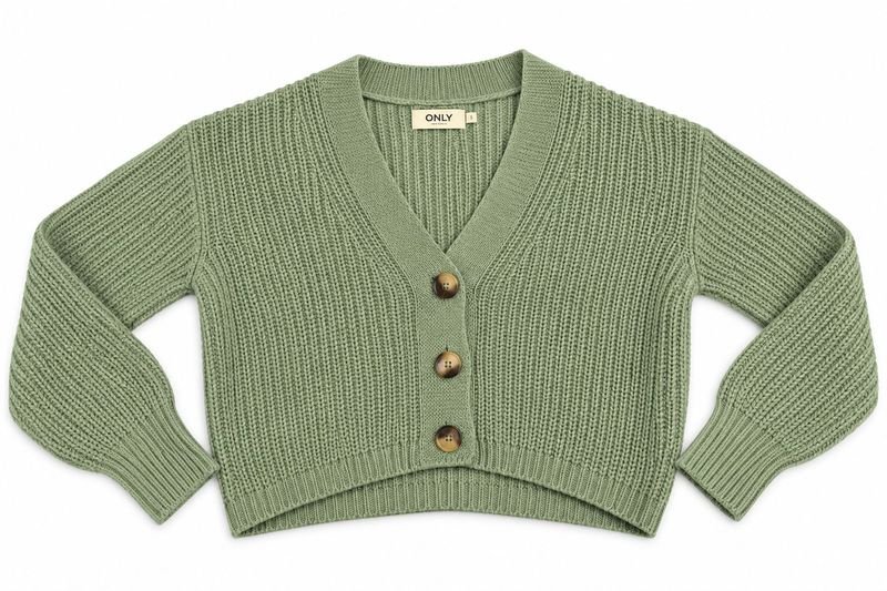 Cardigan de Hilo Verde Talle M Marca Only