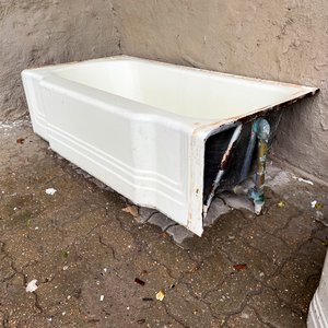 Dos Bañeras Antiguas de Hierro Fundido Blancas - imagen 5