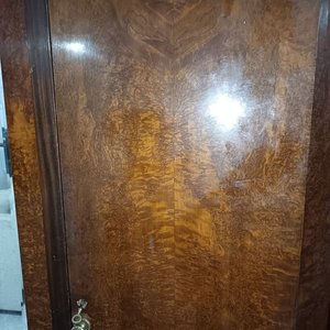 Ropero Antiguo de Madera con Espejo Biselado y Cajones - imagen 2