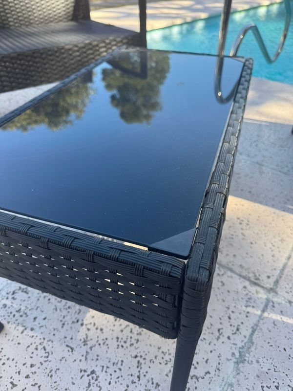 Juego de muebles de exterior de ratán plástico - imagen 9