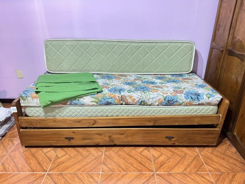 Cama Marinera de Madera con Colchones y Respaldo - imagen 3