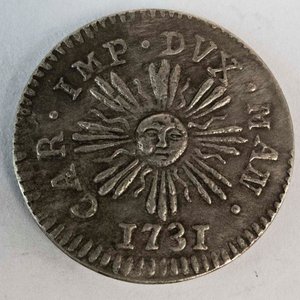 Moneda Antigua de Metal - 1 Escudo de 1731 - Ducado de Mantua (Falsa) - imagen 2