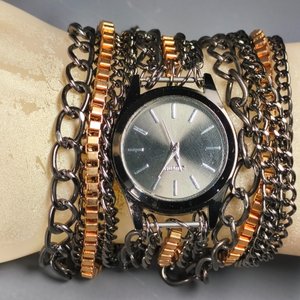 Reloj de Dama con Pulsera Doble Vuelta de Cadenas - imagen 5