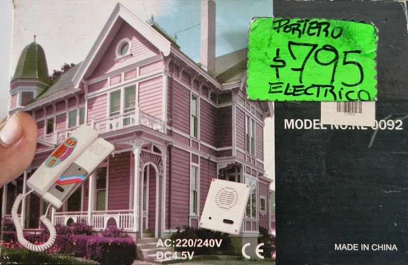 Portero Eléctrico Vintage con Caja de Sonido y Cable de Alimentación - imagen 3