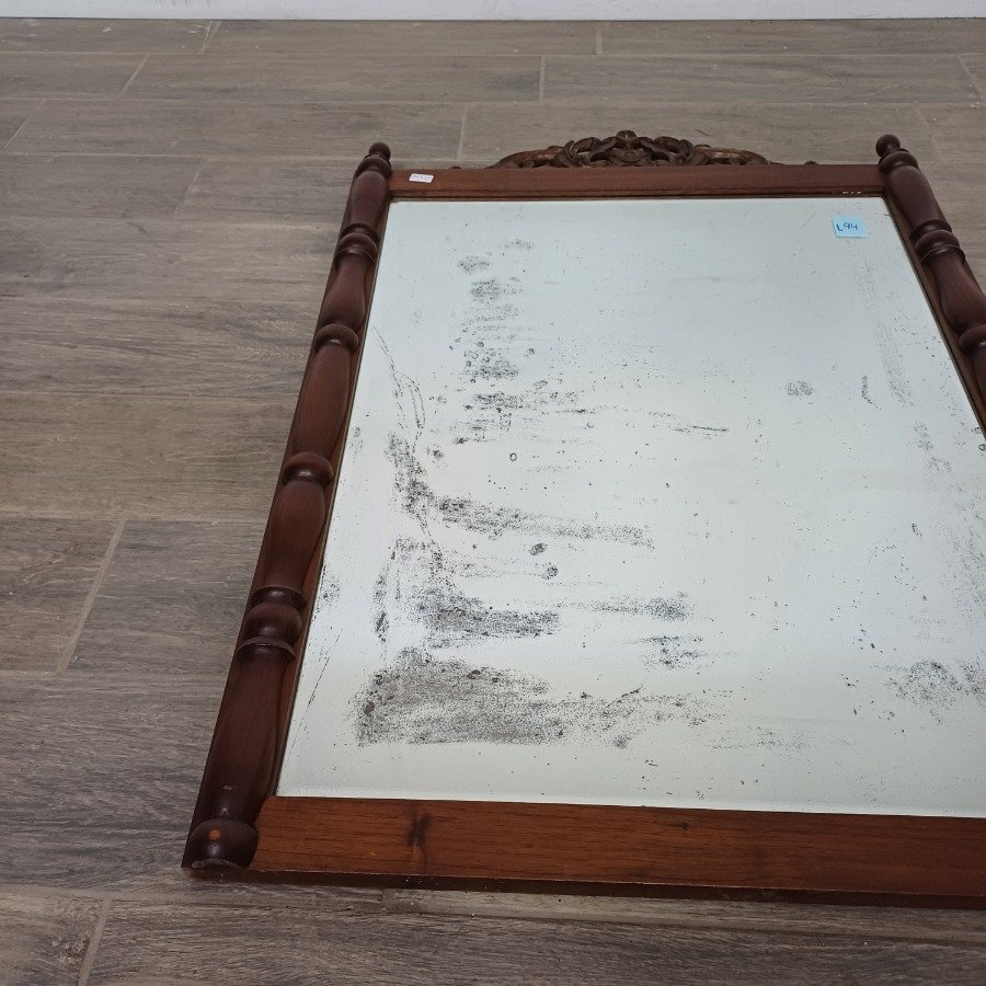 Espejo tallado de madera maciza para decorar - imagen 3