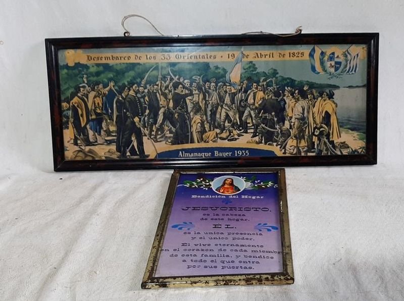 Cuadros marcos de madera con temas históricos y religiosos - imagen 3