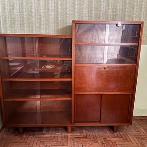 Aparador de Madera con Cristalero y Puertas Correderas - imagen 5