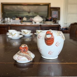 Juego de Té de Porcelana con Dragón: 2 Teteras, Azucarera, 6 Tazas y 6 Platos - imagen 16