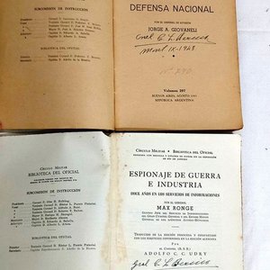 2 Libros "Círculo Militar-Biblioteca del Oficial" - General Berisso: Defensa Nacional y Espionaje - imagen 2