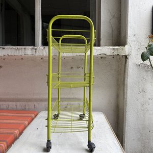 Carrito Organizador Verde Lima con 3 Bandejas Rejilla y Ruedas - imagen 8