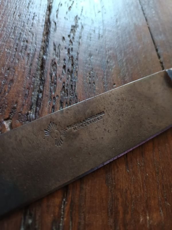 Cuchillo Sol Broqua & Scholberg: Plata y Oro con Corte y Decoración - imagen 4