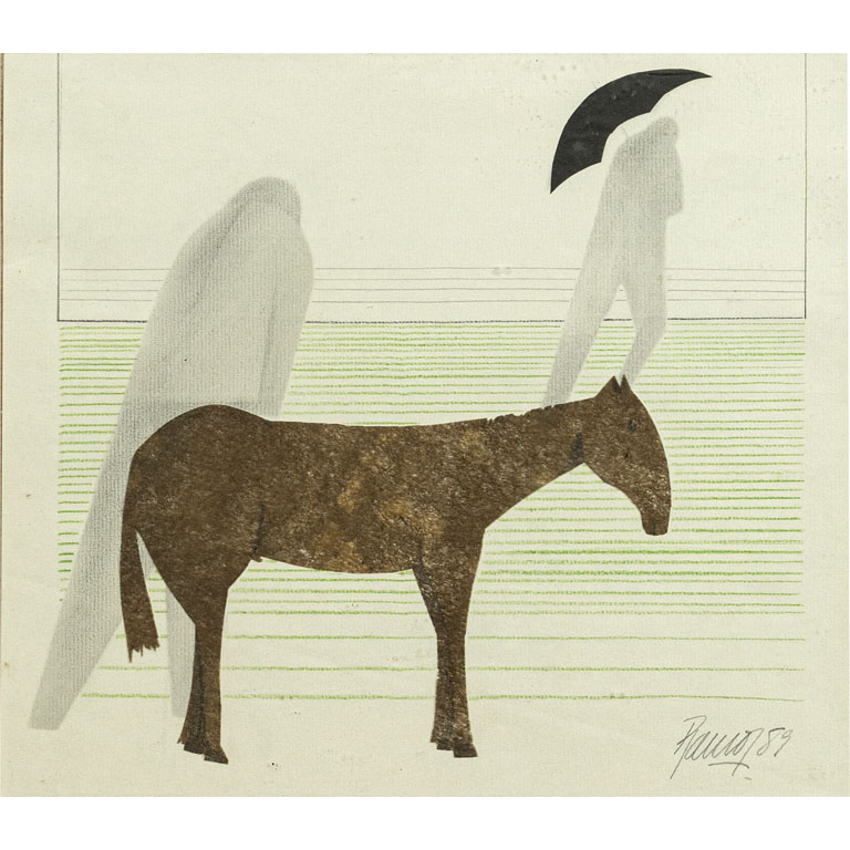 Lote siguiente: Nelson Ramos. Caballo. Técnica mixta, 25 x 28 cm. Firmado abajo derecha, fechado 89