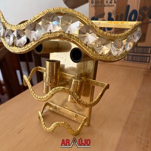 Aplique de Pared Dorado con Cristales para Restaurar - imagen 5