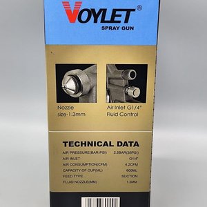 Pistola de Pintar Voylet MZ472 Baja Presión Tacho Aluminio - imagen 4