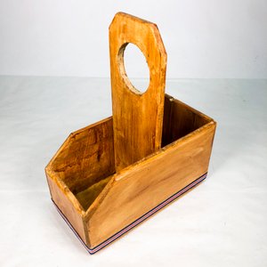 Matera de Madera Rústica con Asa y Tira Decorativa - imagen 3