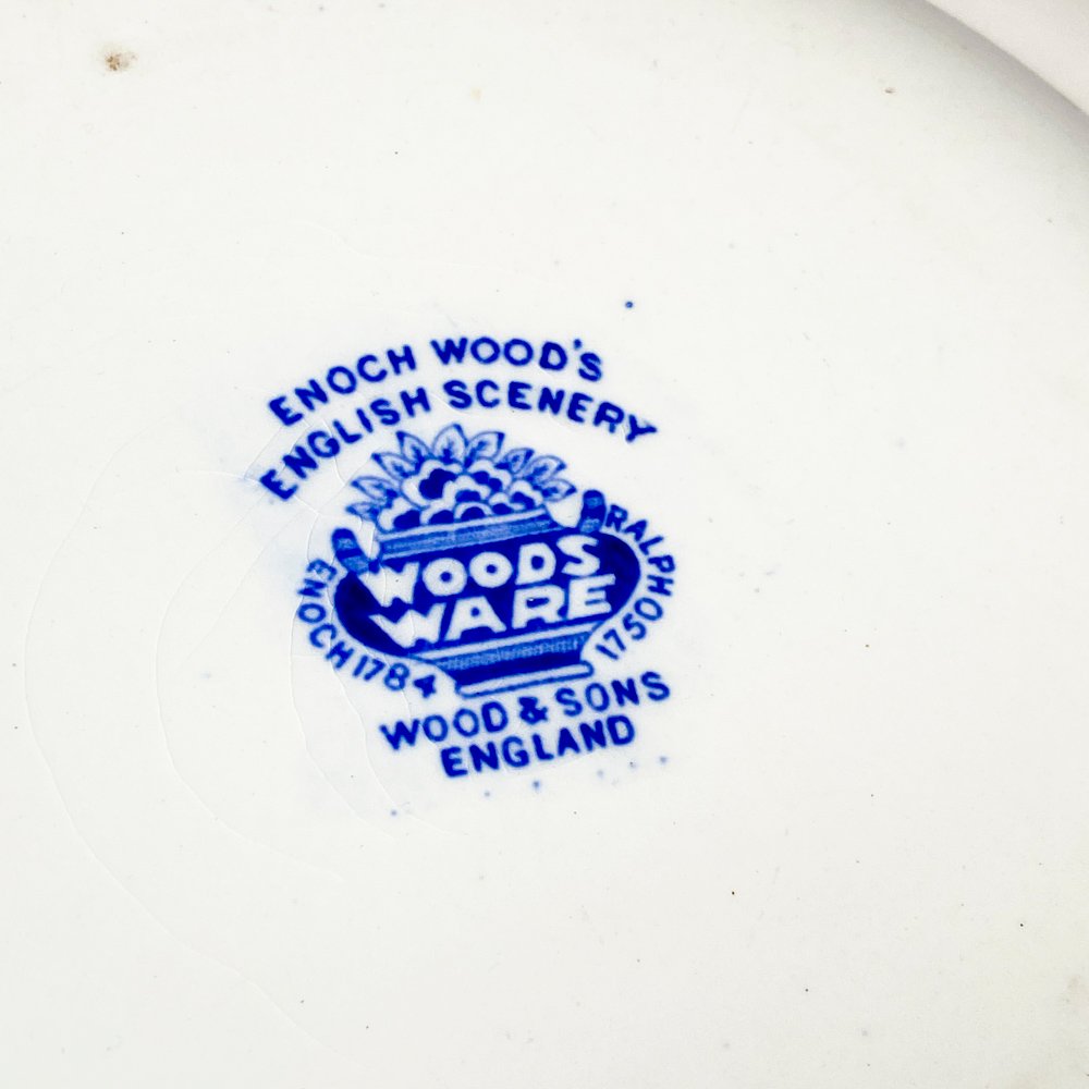 Cuatro platos de loza inglesa Woods Ware - imagen 5