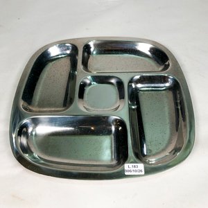 Bandeja Copetinera Metálica con Divisones y Coquilla Decorativa - imagen 3