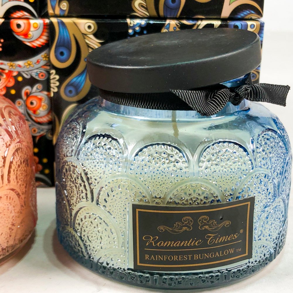 Cuatro velas aromáticas en frasco de vidrio con tapa - imagen 3