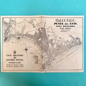 Mapa de Maldonado y Punta del Este de la Caja Postal de Ahorro - imagen 1
