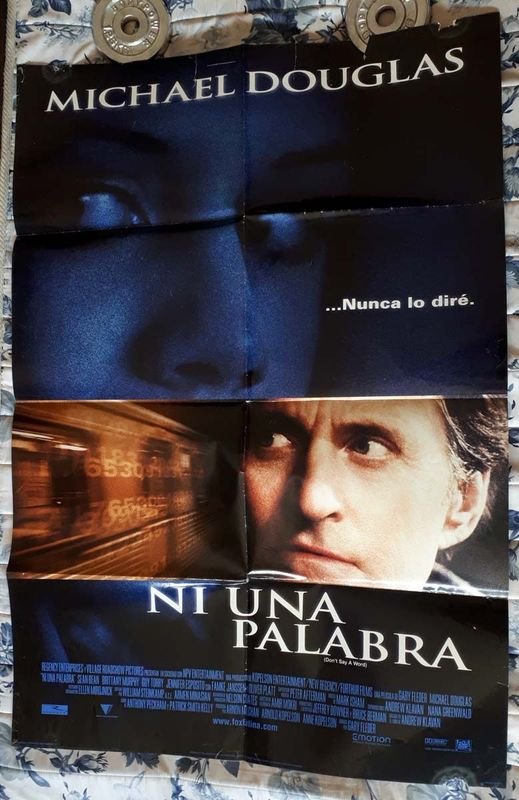 Poster Original "Ni Una Palabra" (Don't Say a Word) Michael Douglas 2001 - imagen 1
