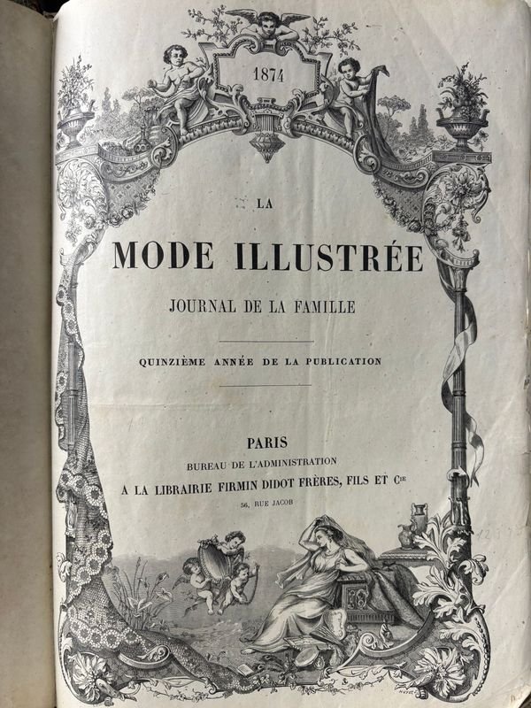 La Moda Ilustrada de 1874 Número 1 - Libro antiguo con ilustraciones en blanco y negro - imagen 2