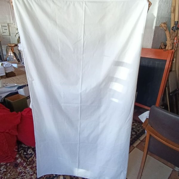 Cortinas de tela impermeable blanca lisas - imagen 1