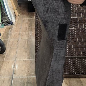 Sillón Cama de Espuma Viscoelástica de Una Plaza, Gris y Negro con Funda - imagen 5
