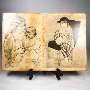 Lote siguiente: Lámina "Madre con Bambino" de Picasso sobre Madera
