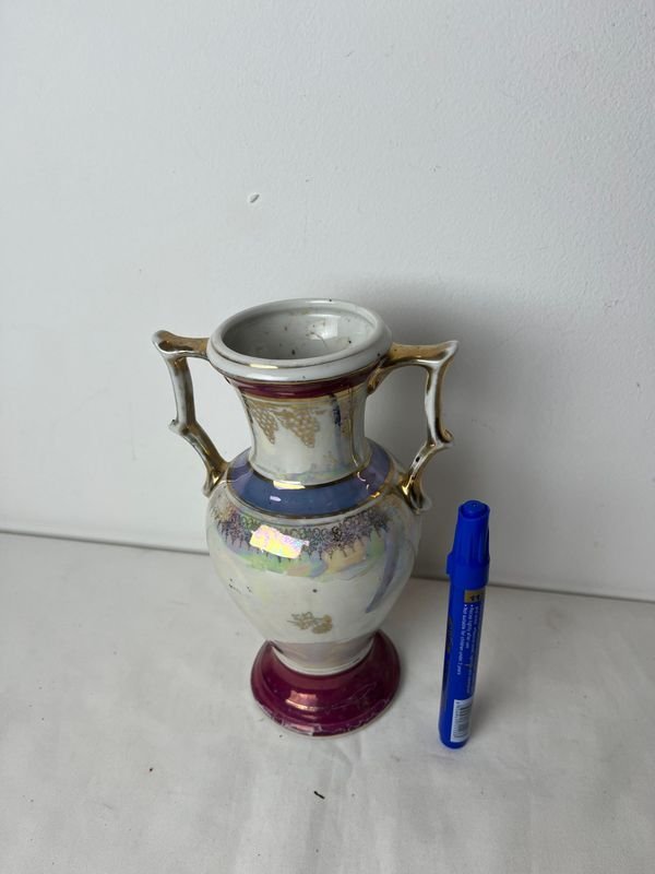 Vaso antiguo decorativo con flores - imagen 5