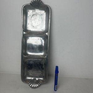 Copetinero de Peltre con 3 Compartimentos y Asas Decorativas - imagen 7