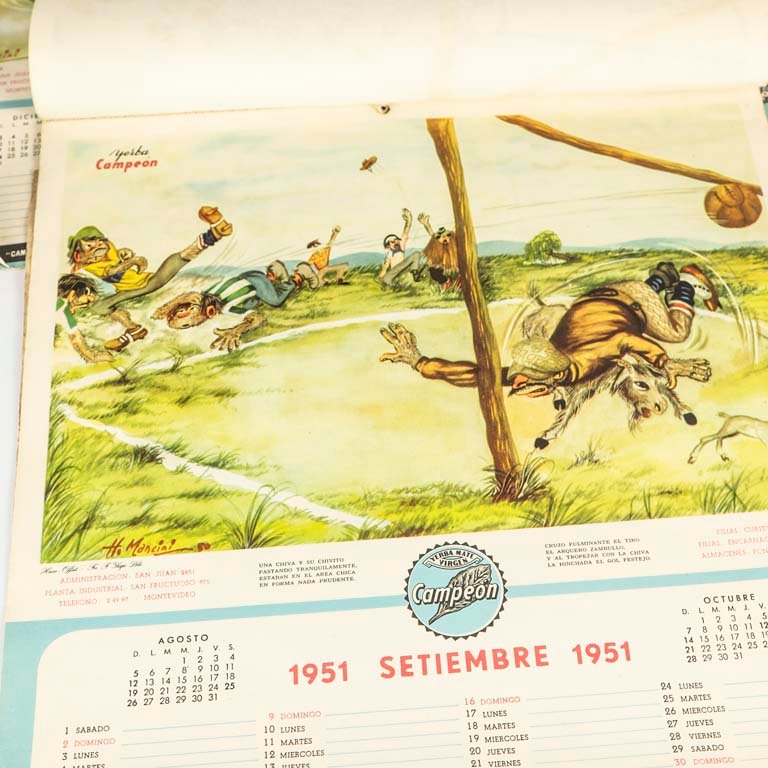 Almanaques de Yerba Mate Canpeón de 1951 - Colección Rara - imagen 2