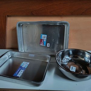 Set de 2 Bandejas y Bol de Acero Inoxidable Panelux - imagen 1