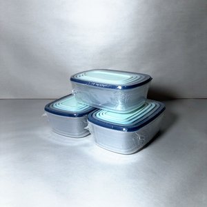 Lote siguiente: Juegos de Recipientes Rectangulares Apilables de Metal con Tapa Plástica Celeste