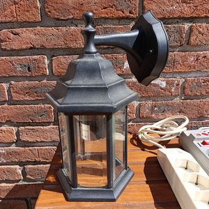 Farol Negro Exterior con 2 Regletas Eléctricas - imagen 5