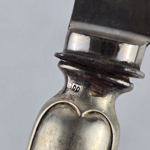 Par de Cuchillos y Tenedores de Plata 800 con Diseño Clásico - imagen 4