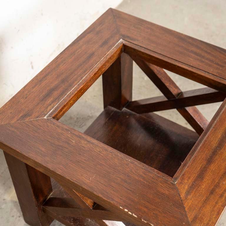 Mesa de living sin tapa de vidrio con estante - imagen 3