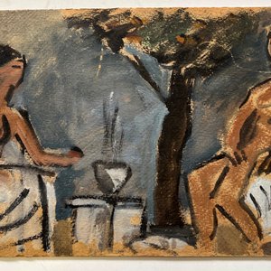Lote anterior: Oleo sobre cartón "Escena Clásica" de Jonio Montiel