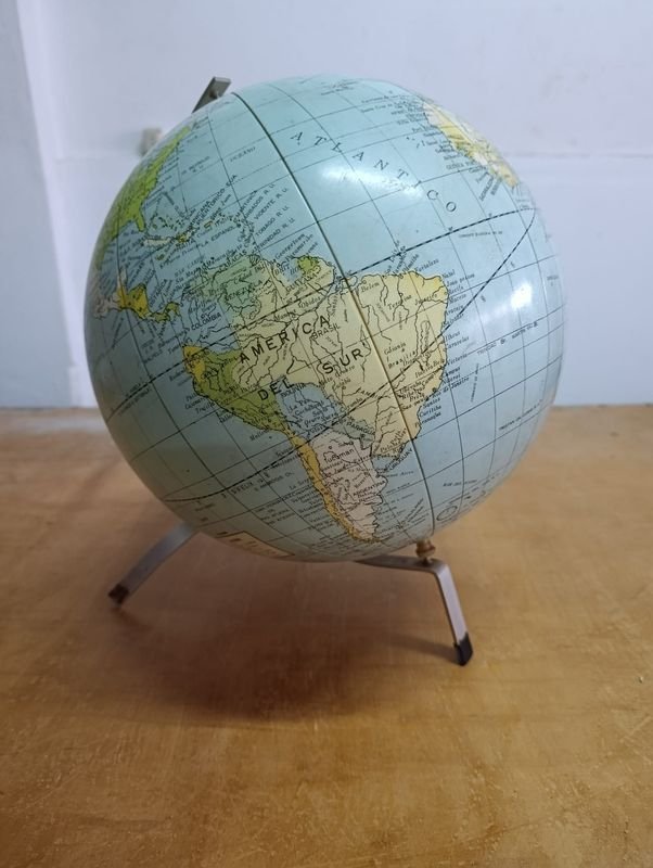 Globo Terráqueo Vintage Inflable de Mediados de Siglo XX