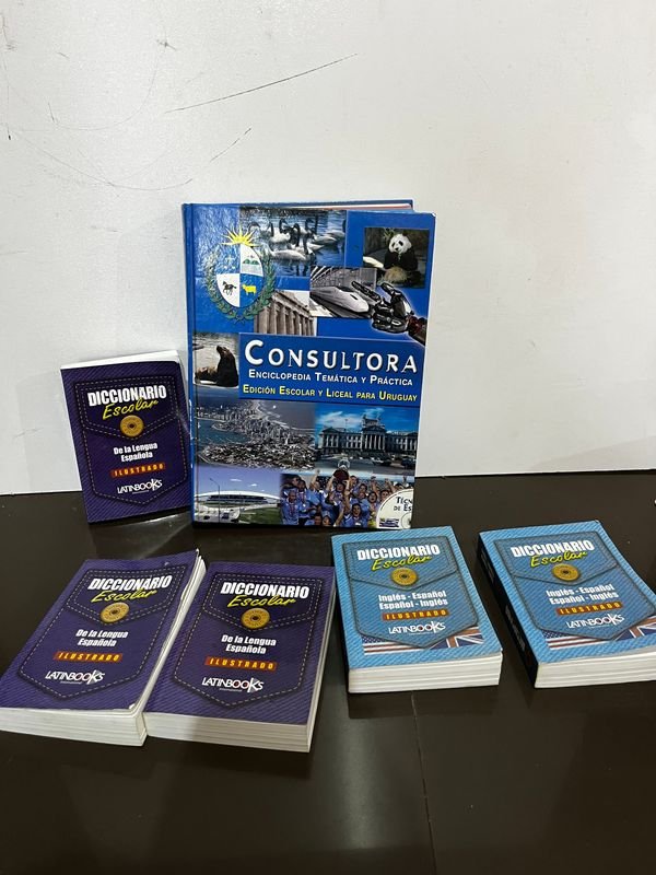 Lote variado de libros y accesorios para la educación
