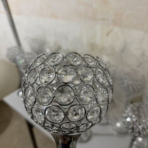 Set de 10 Candelabros Decorativos con Cristales y Base Metálica - imagen 12