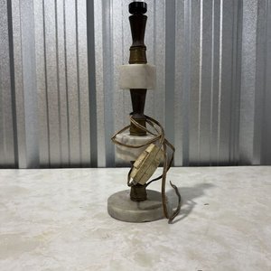Lámpara de Mesa Antigua de Metal y Mármol sin Pantalla - imagen 2