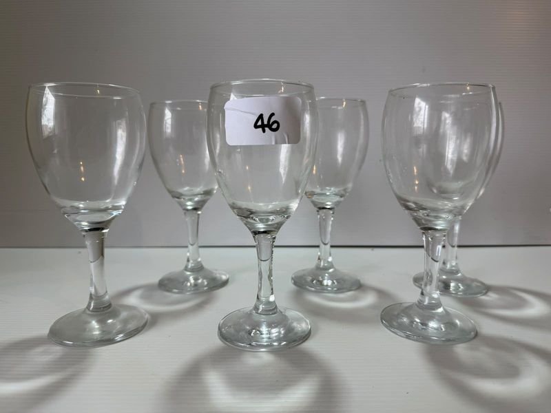 Juego de 6 Copas de Agua de Vidrio Transparente